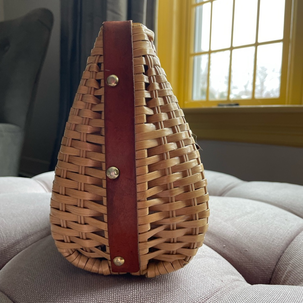 VINTAGE Simon Rattan Woven Handbag Handmade in Hong Kong Designed by Ernest Blum - Picture 5 of 16